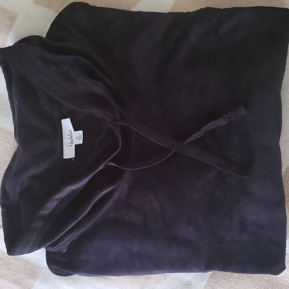 Luxurious Velvet Soft Black 2 Piece Lounge Set By Roudelain For MACYS - Women's - Picture 4 of 4